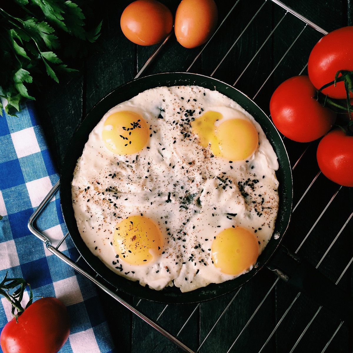 Fried eggs breakfast