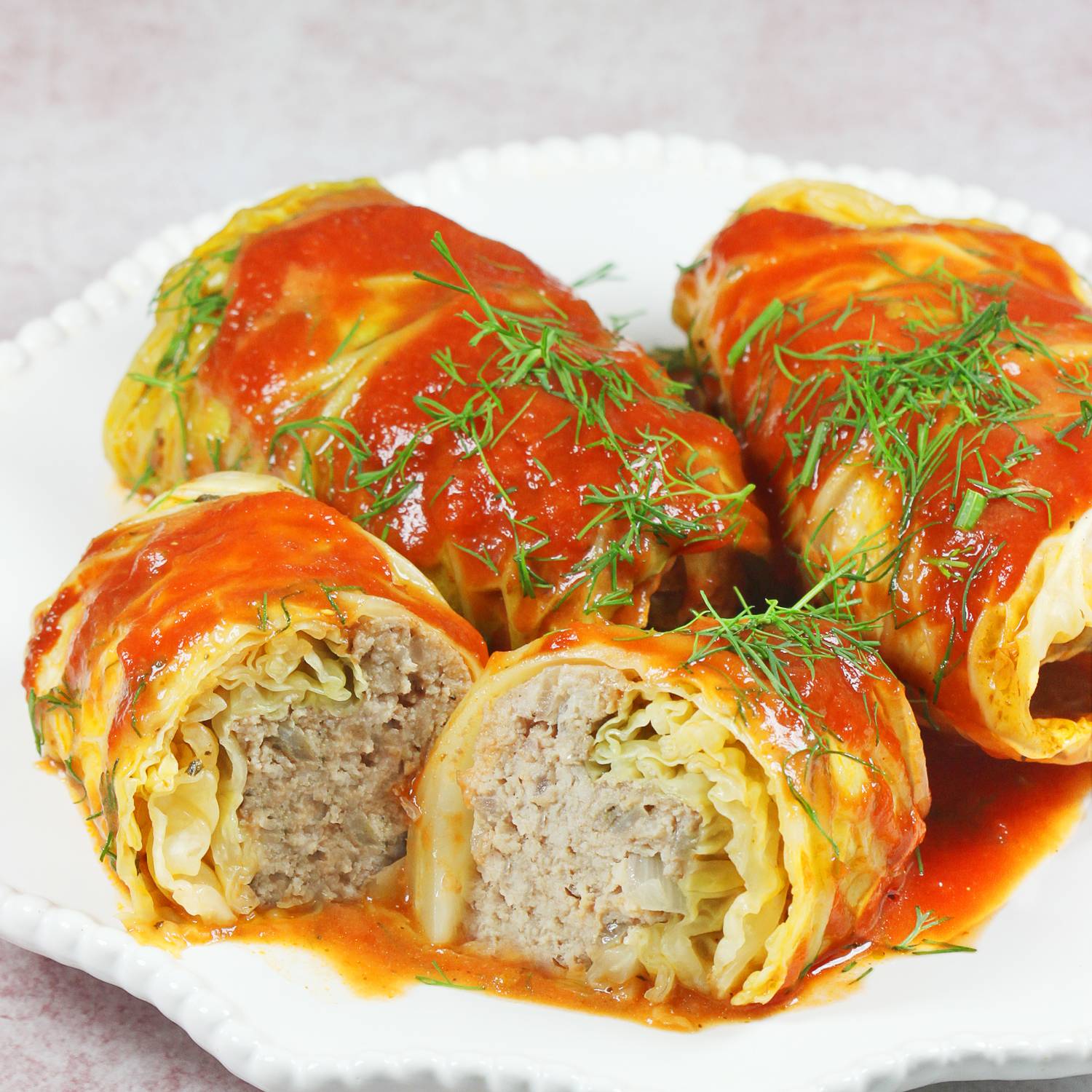 Cabbage rolls in tomato sauce